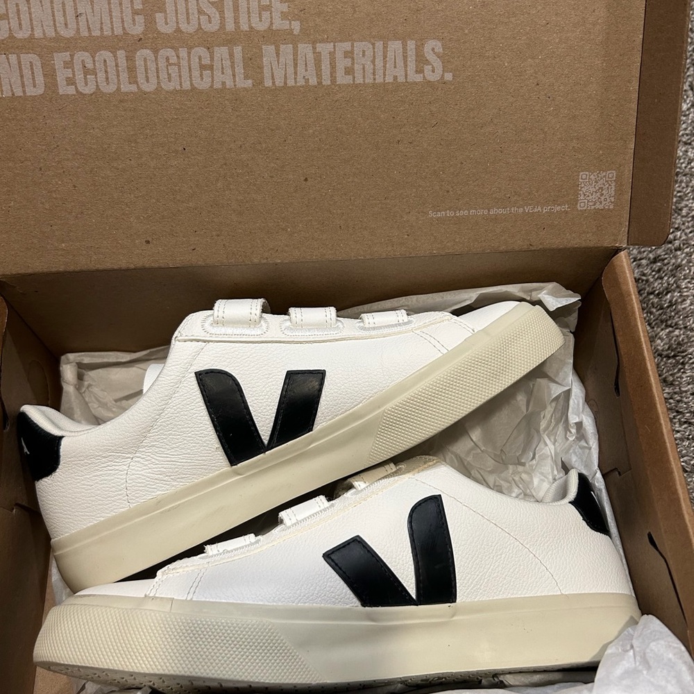 Veja Women’s White and Black Sneakers